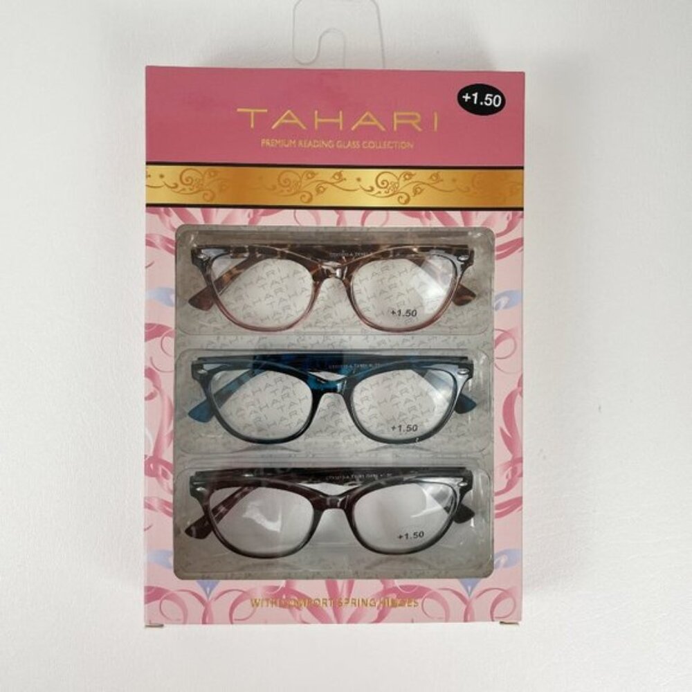 Tahari +1.50 Reading Glasses Animal Print